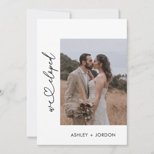 We Elopement aankondiging met QR code (Voorkant)