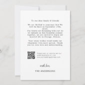 We Elopement aankondiging met QR code (Achterkant)