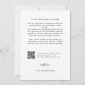 We Elopement aankondiging met QR code (Achterkant)