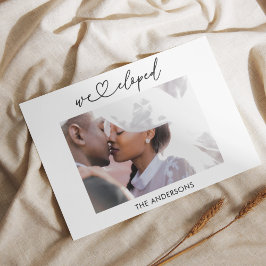 We Elopement aankondiging met QR code