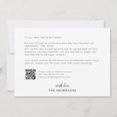We Elopement aankondiging met QR code (Achterkant)