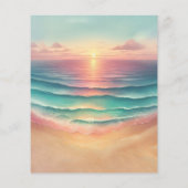 We Engaged Ocean Beach Waterverf Zomer Zon Flyer (Achterkant)