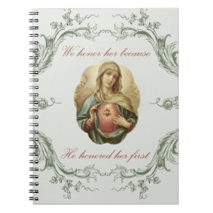 We eren haar macularis Mary Notebook Notitieboek