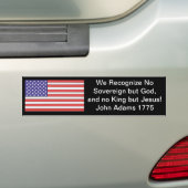 We erkennen geen soevereiniteit maar God, en geen  Bumpersticker (Op auto)