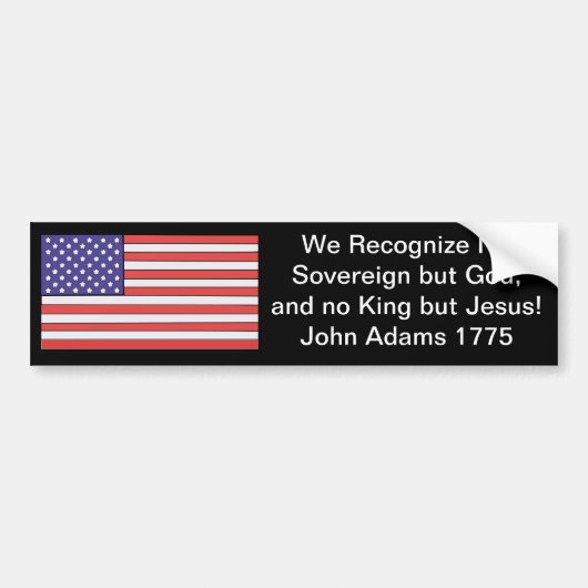 We erkennen geen soevereiniteit maar God, en geen Bumpersticker (Voorkant)