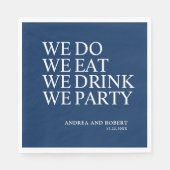 We eten bruiloftscocktail servet (Voorkant)