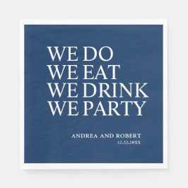 We eten bruiloftscocktail servet