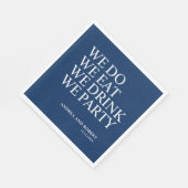 We eten bruiloftscocktail servet (Hoek)