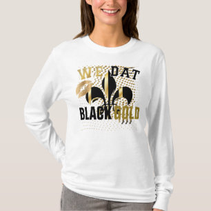 We eten/houden/kussen/Zwart gouden hartjes/Fleur d T-shirt