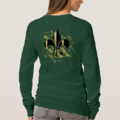 We eten/houden/kussen/Zwart gouden hartjes/Fleur d T-shirt (Achterkant)