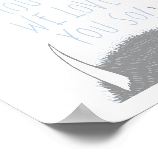 We eten je wel op. We houden van je. -Blauw Poster (Hoek)