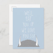 We eten je wel op. We houden van je. Briefkaart (Voorkant / Achterkant)