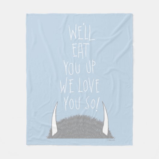 We eten je wel op. We houden van je. Fleece Deken (Voorkant)