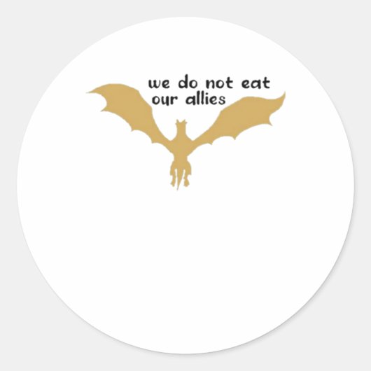 We eten onze bondgenoten niet - Dragon Sticker (Voorkant)