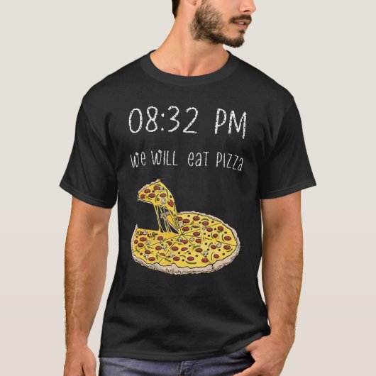We eten Pizza 0832 PM T-shirt (Voorkant)