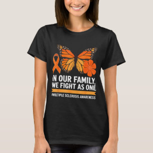 We Fight As One Vlinder Multiple Sclerose Bewust T-shirt