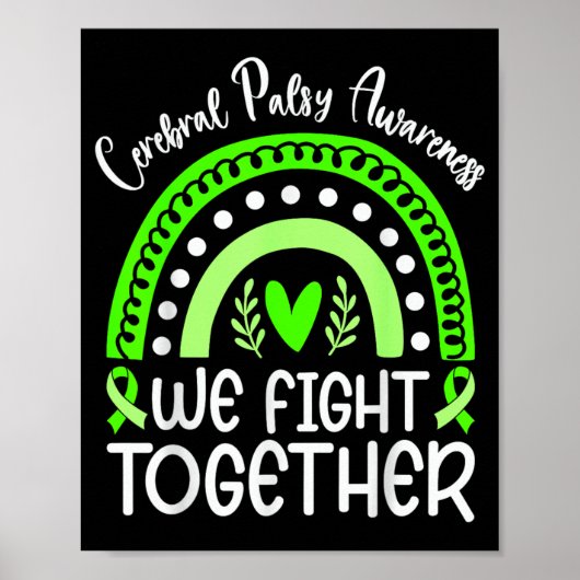 We Fight Together _ Cerebrale Parese Bewustwording Poster (Voorkant)
