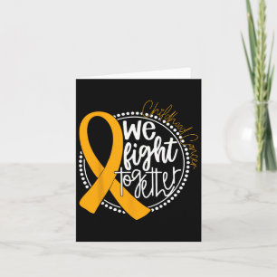 We Fight Together Childhood Cancer Awareness Goud  Kaart