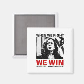 We Fight We Win 2024 Kamala Harris voor de Amerika Magneet (Voorkant / Achterkant)