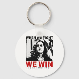 We Fight We Win 2024 Kamala Harris voor de Amerika Sleutelhanger