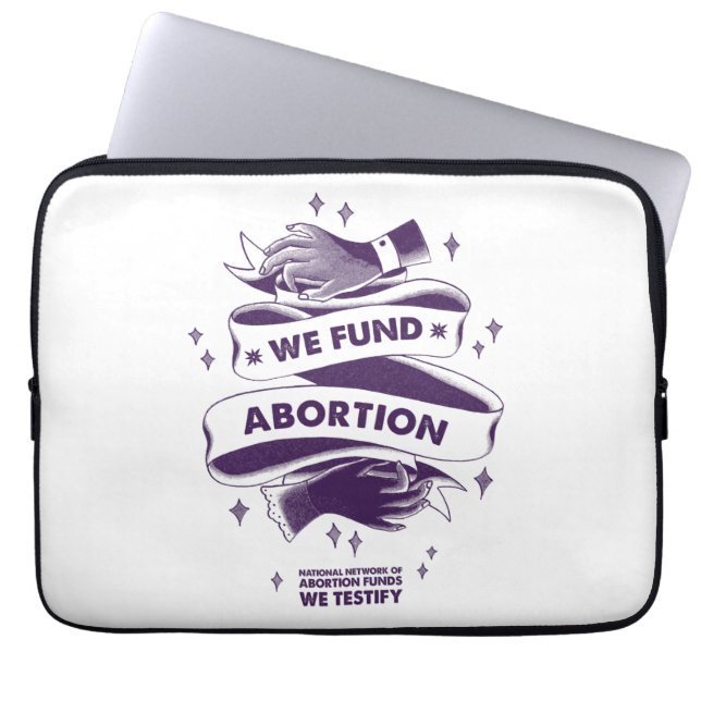 We financieren Abortion Laptop Hoesje Laptop Sleeve (Voorkant)