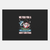 We Fish You A Merry Xmas Fisherman Fishing Santa Inpakpapier Vel (Voorkant)