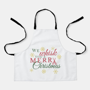 We fluisteren je een vrolijk kerstkeukenplatform schort