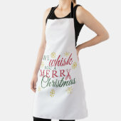 We fluisteren je een vrolijk kerstkeukenplatform schort (Insitu)