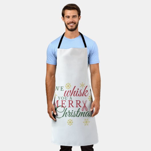 We fluisteren je een vrolijk kerstkeukenplatform schort (Gedragen)