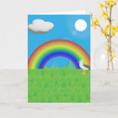 We followed the Rainbow for this Greeting Card Kaart (Gele Bloem)