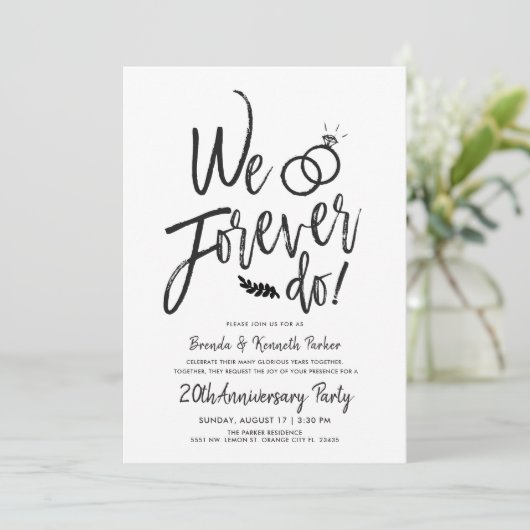 We Forever Do Jubileum | Script voor hernieuwing v Kaart (Staand voorkant)