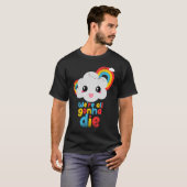 We gaan allemaal sterven kleur regenboog wolken re t-shirt (Voorkant volledig)