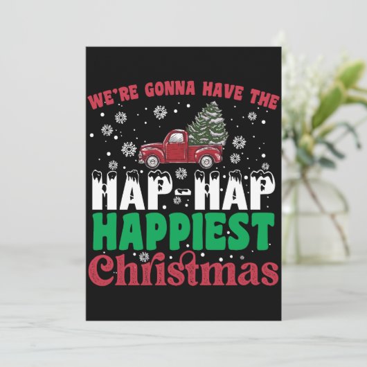 We gaan de allerfelicifste kerst hebben  kaart (Staand voorkant)