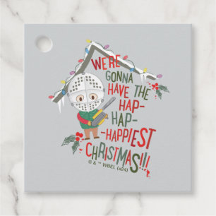 We gaan de gelukkigste kerst hebben bedankjes labels