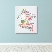 We gaan de gelukkigste kerst hebben canvas afdruk (Insitu (Houten vloer))