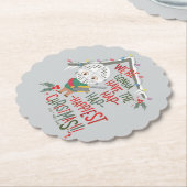 We gaan de gelukkigste kerst hebben kartonnen onderzetters (Gekanteld)