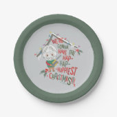 We gaan de gelukkigste kerst hebben papieren bordje (Voorkant)