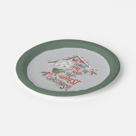 We gaan de gelukkigste kerst hebben papieren bordje (Gekanteld)