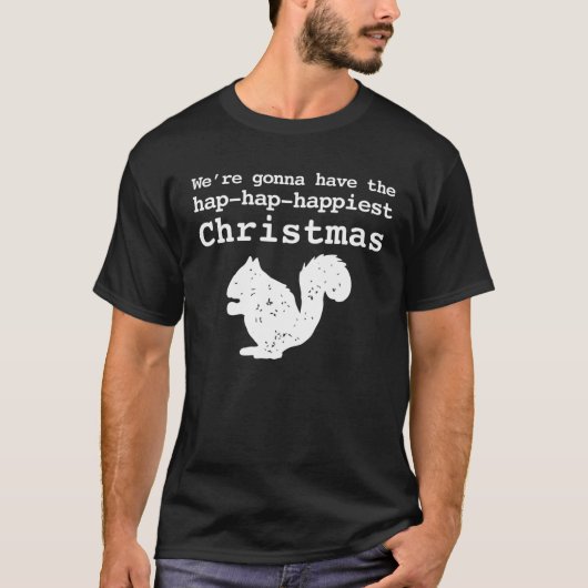 We gaan de Hap Hap Happy Christmas Sq T-shirt (Voorkant)