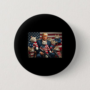 We Gaan De Katten Redden Grappige Trump Stem 2025 Ronde Button 5,7 Cm