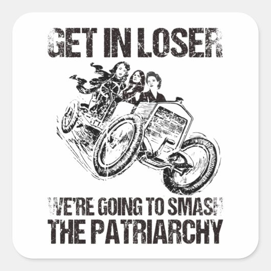We gaan de patriarchie smokkelen. vierkante sticker (Voorkant)