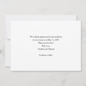 We gaan eindelijk trouwen, kaart om de datum te re (Achterkant)