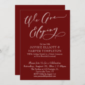 We gaan ervandoor, eenvoudige Bourgondië-viering Kaart (Voorkant / Achterkant)