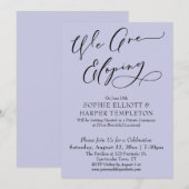 We gaan ervandoor, Eenvoudige Lavendel Viering Kaart (Voorkant / Achterkant)