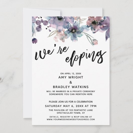 We gaan ervandoor met een informeel handgeschreven kaart (Voorkant)