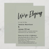 We gaan ervandoor Minimal handgeschreven Sage Groe Kaart (Voorkant / Achterkant)