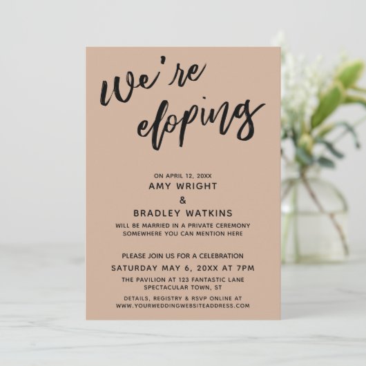 We gaan ervandoor Modern handschrift Geroosterd am Kaart (Staand voorkant)