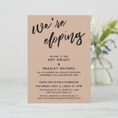 We gaan ervandoor Modern Handwriting Geroosterd Am Kaart (Staand voorkant)