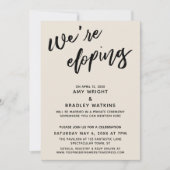 We gaan ervandoor Moderne Handgeschreven Typografi Kaart (Voorkant)