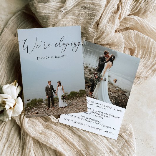 We gaan ervandoor Trouw Aankondiging Uitnodiging